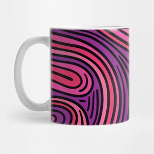 Flowing Doodle in Pink and Purple Mug